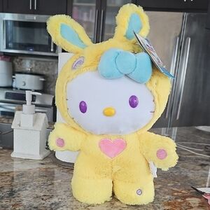 Hello Kitty Yellow and Blue Bunny Plush